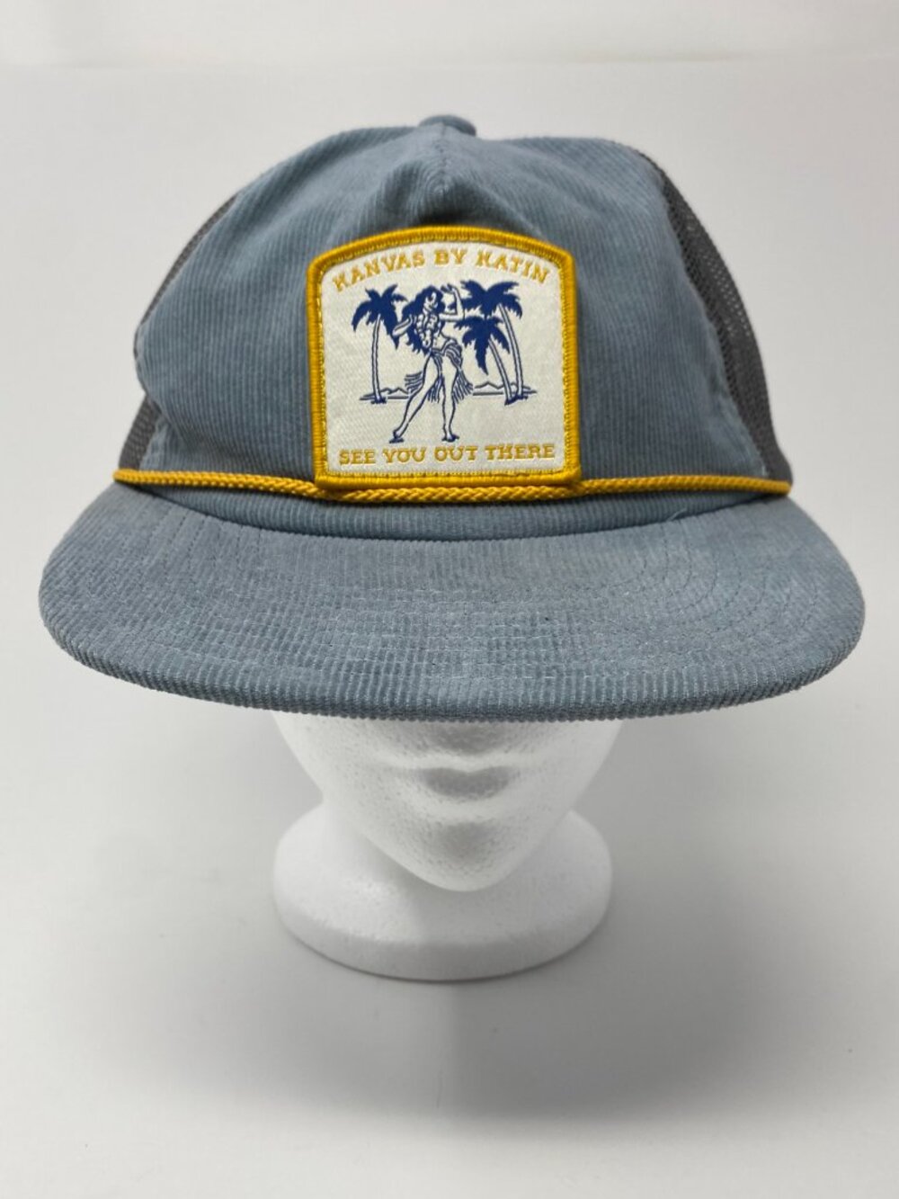 Kanvas by Katin Snapback Hat Corduroy Patch Hawaiian Hula Girl Trucker